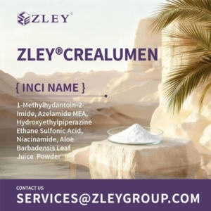 1-Metilhidantoína-2-imida, Azelamida MEA, Ácido hidroxietilpiperazina-etanosulfónico, Niacinamida, Jugo de hoja de Aloe Barbadensis en polvo